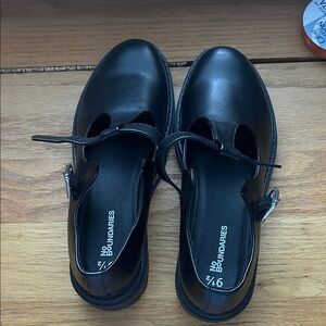 No Boundaries Black Buckle Flats